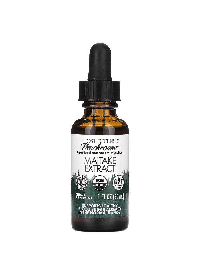 Host Defense, Mushrooms, Maitake Extract, 1 fl oz (30 ml)