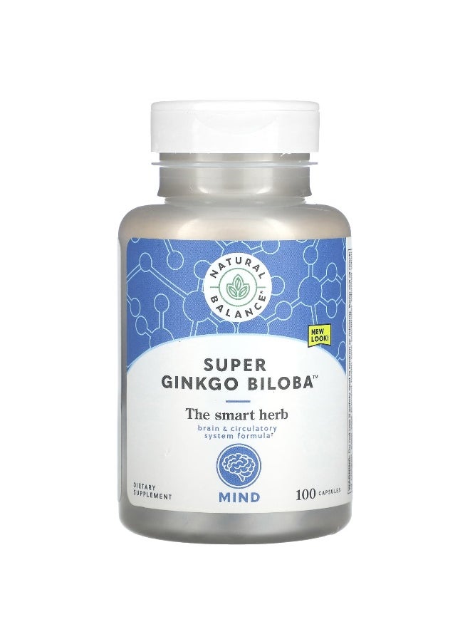 Natural Balance, Super Ginkgo Biloba, 100 Capsules
