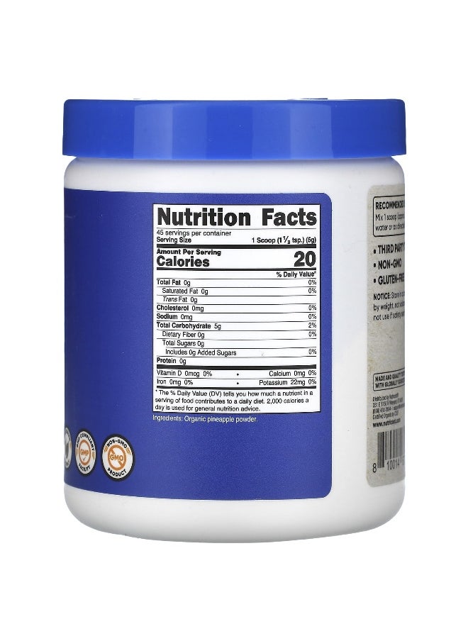 Nutricost, Organic Pineapple Powder, Unflavored, 8 oz (227 g)
