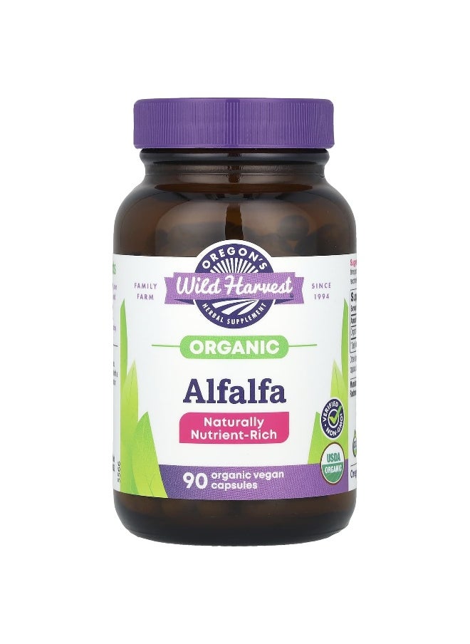 Oregon's Wild Harvest, Organic Alfalfa, 1,200 mg, 90 Organic Vegan Capsules (400 mg per Capsule)