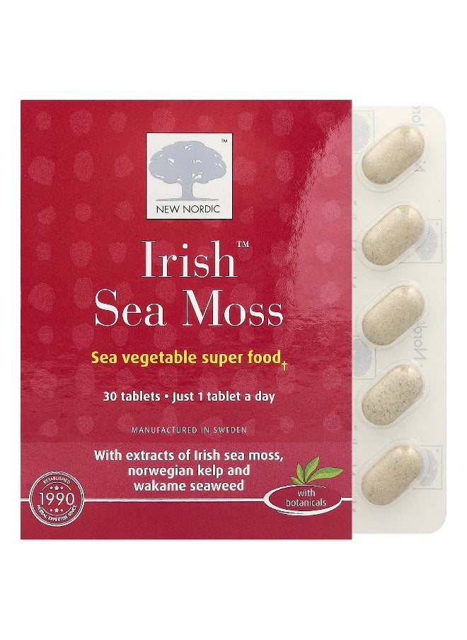 New Nordic, Irish Sea Moss, 30 Tablets