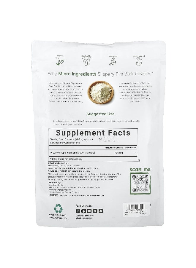 Micro Ingredients, Organic Slippery Elm Bark Powder , 1 lb (454 g)