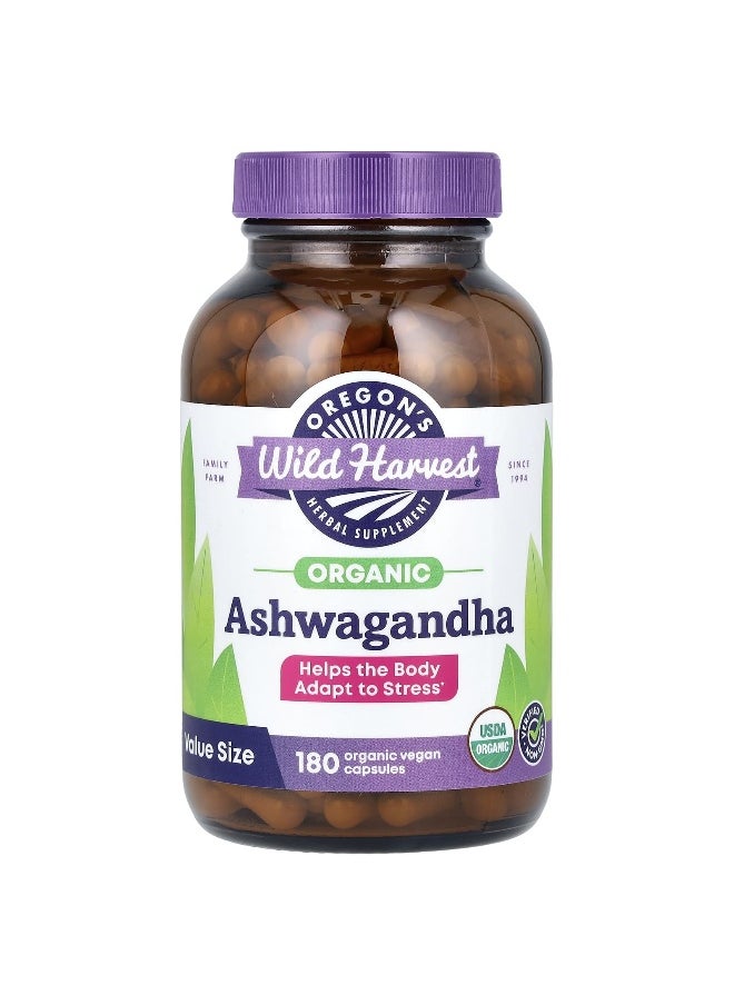 Oregon's Wild Harvest, Organic Ashwagandha, 1,200 mg, 180 Organic Vegan Capsules (400 mg per Capsule)