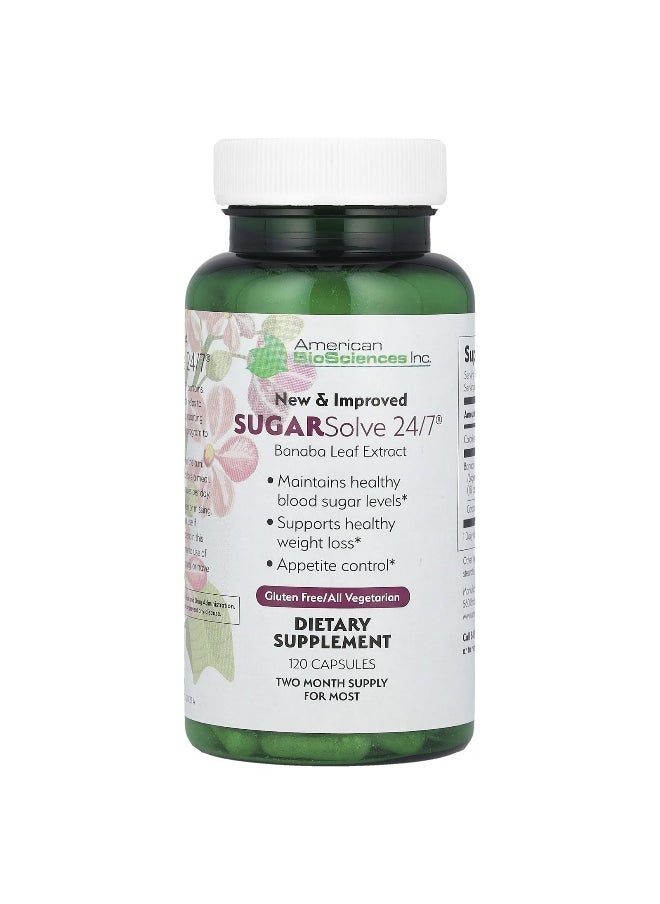 American Biosciences, SUGARSolve 24/7®, 120 Capsules