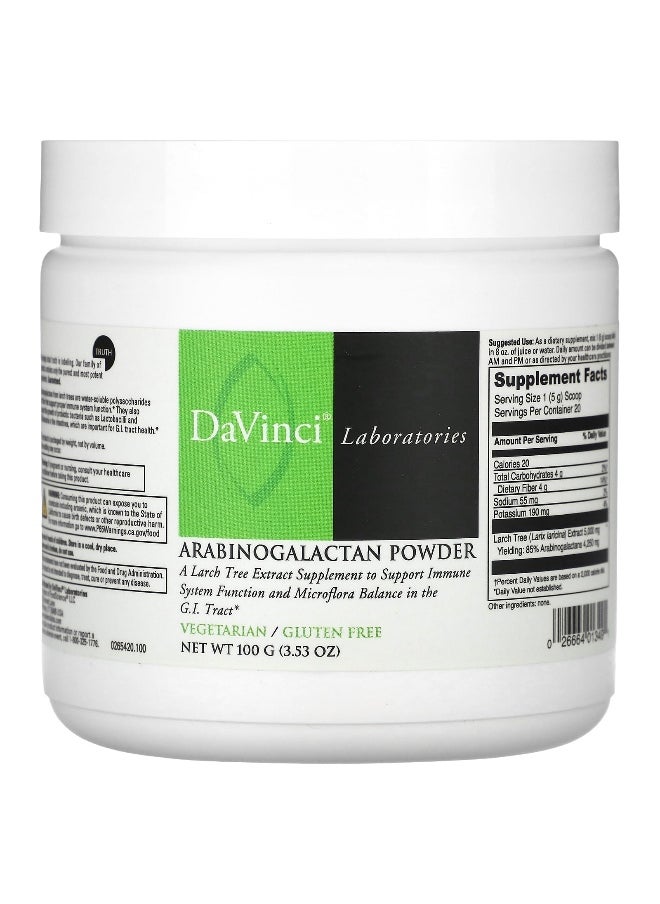 DaVinci Laboratories, Arabinogalactan Powder, 3.53 oz (100 g)
