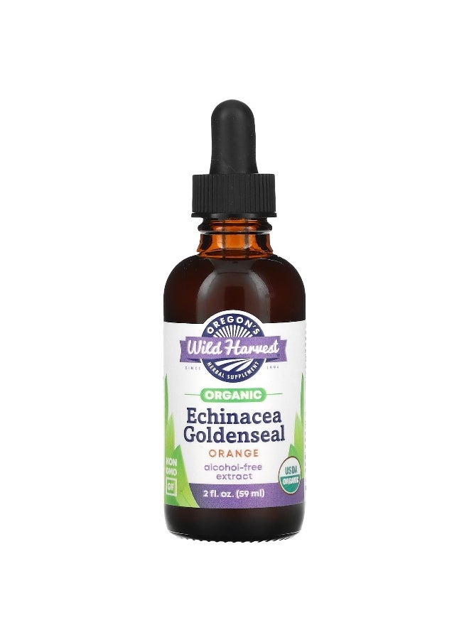 Oregon's Wild Harvest, Organic Echinacea Goldenseal, Orange, 2 fl oz (59 ml)