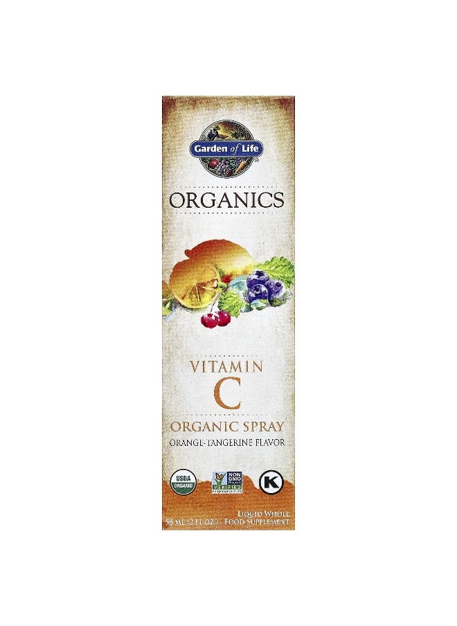 Garden of Life, MyKind Organics, Vitamin C Organic Spray, Orange-Tangerine, 2 fl oz (58 ml)