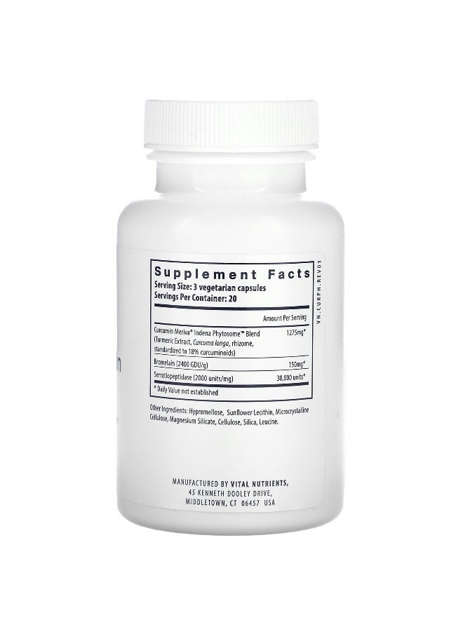 Vital Nutrients, Phyto-Curcumin Plus Enzymes , 60 Vegetarian Capsules