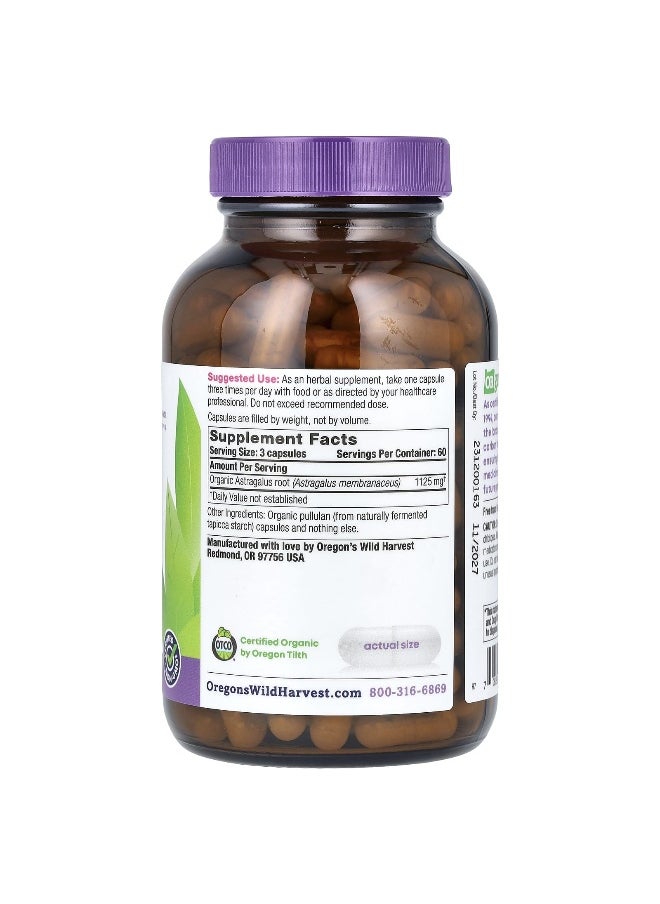 Oregon's Wild Harvest, Organic Astragalus, 1,125 mg, 180 Organic Vegan Capsules (375 mg per Capsule)