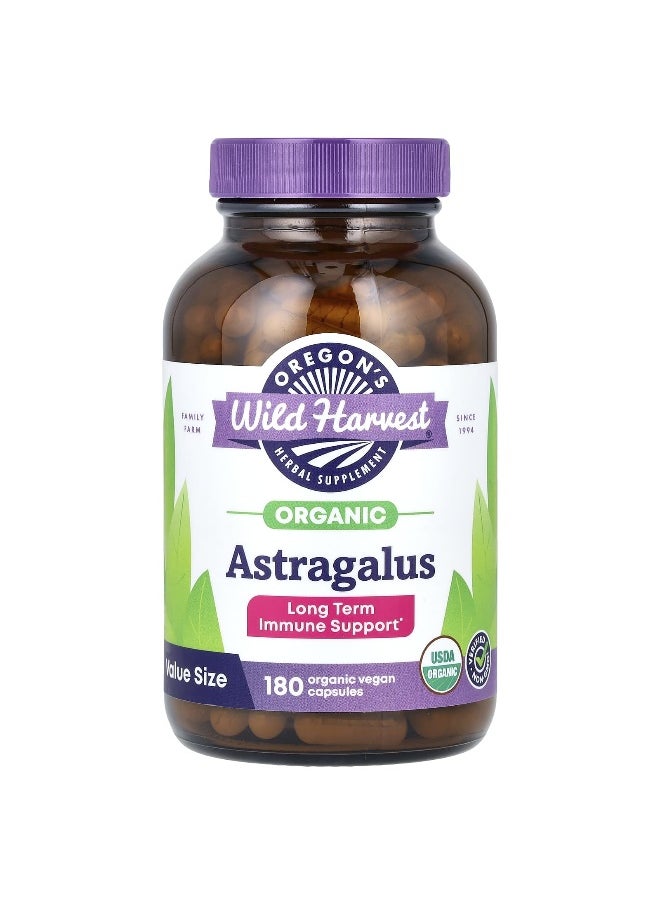 Oregon's Wild Harvest, Organic Astragalus, 1,125 mg, 180 Organic Vegan Capsules (375 mg per Capsule)