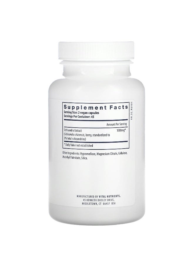 Vital Nutrients, Schisandra Extract, 1,000 mg, 90 Vegan Capsules (500 mg Per Capsule)