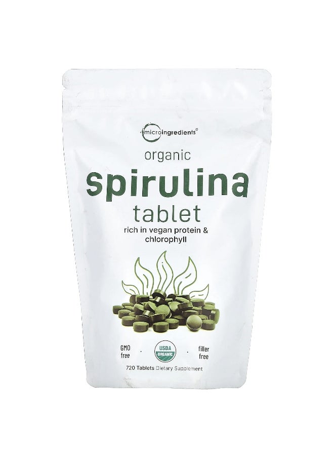 Micro Ingredients, Organic Spirulina Tablet, 720 Tablets