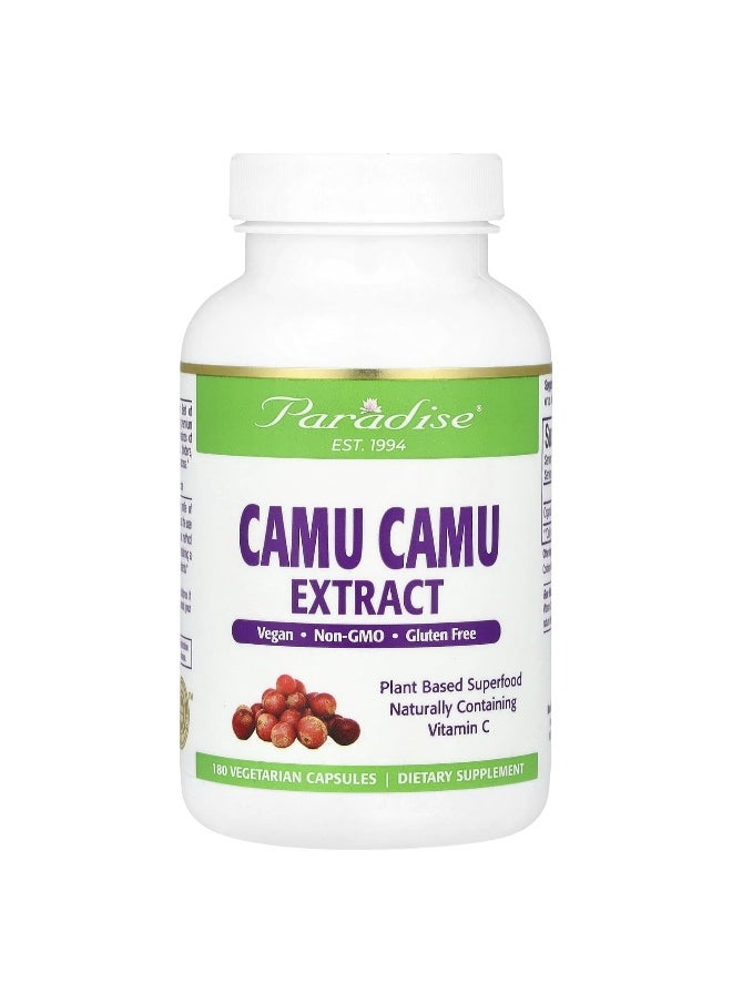Paradise Herbs, Camu Camu Extract, 400 mg, 180 Vegetarian Capsules