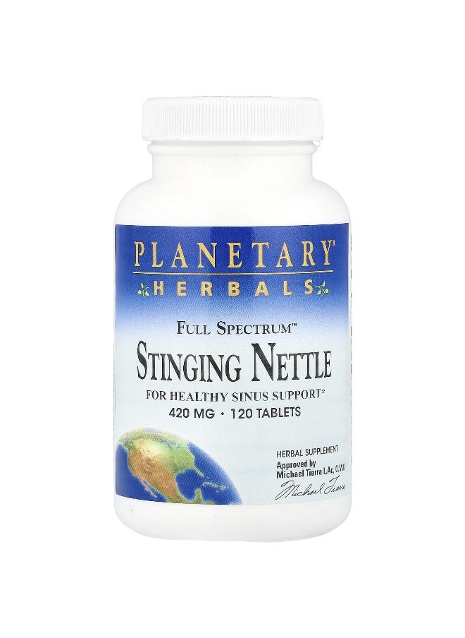 Planetary Herbals, Full Spectrum™ Stinging Nettle, 420 mg, 120 Tablets