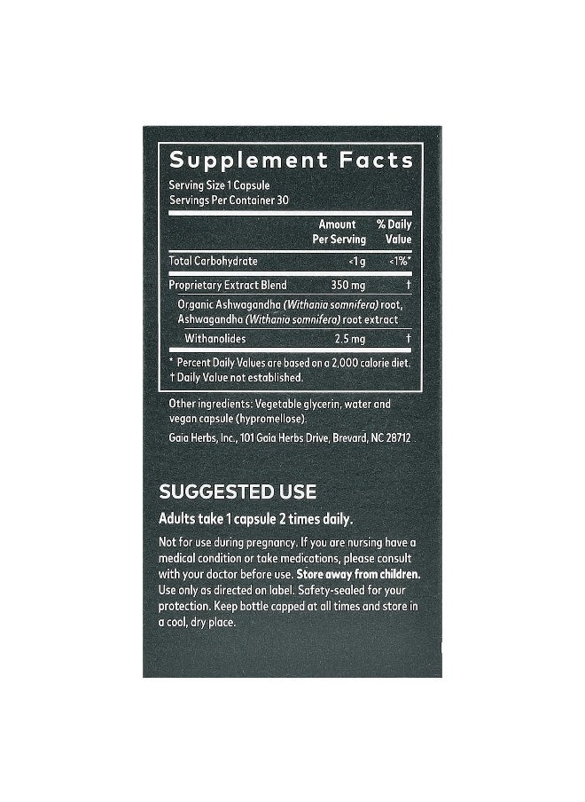 Gaia Herbs, Ashwagandha Root , 30 Vegan Liquid Phyto-Caps