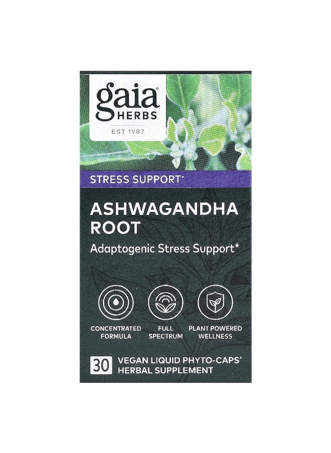 Gaia Herbs, Ashwagandha Root , 30 Vegan Liquid Phyto-Caps