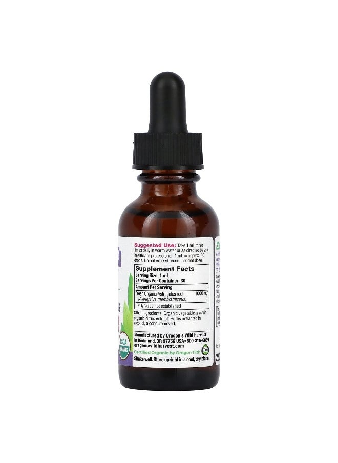Oregon's Wild Harvest, Organic Astragalus, 1,000 mg, 1 fl oz (30 ml)