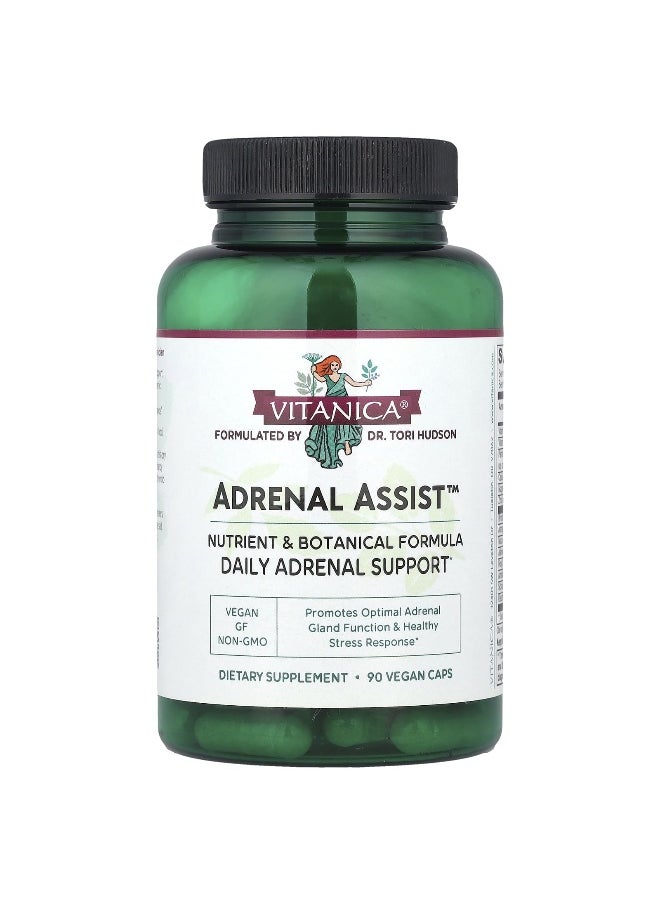 Vitanica, Adrenal Assist™, Daily Adrenal Support, 90 Vegan Caps