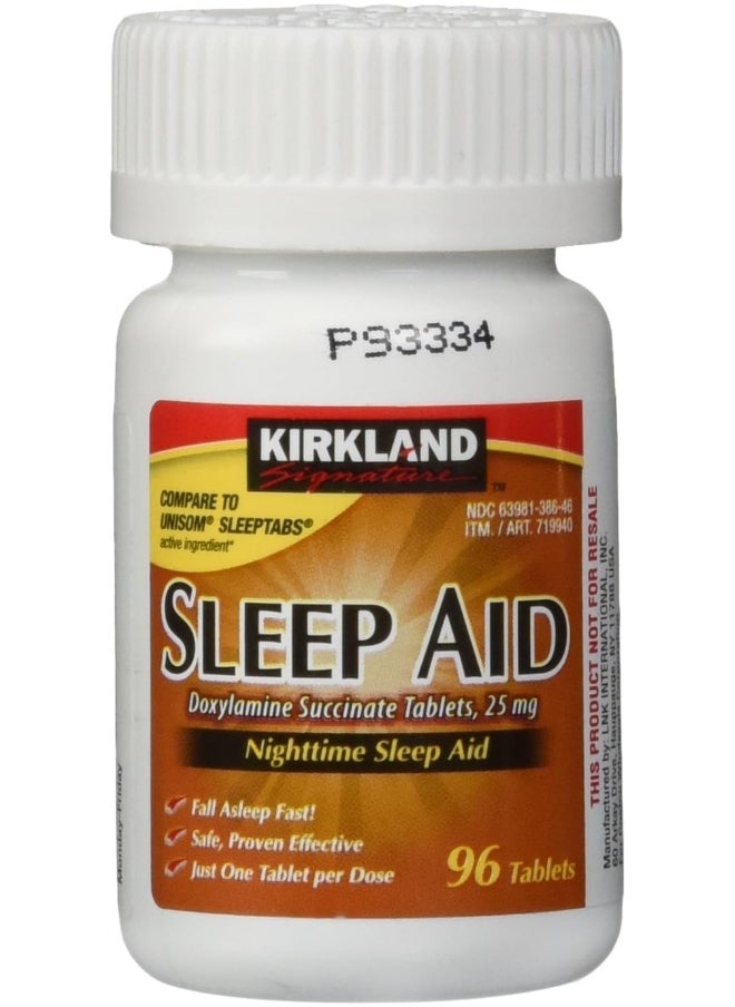 Kirkland Signature Nighttime Sleep Aid 25Mg - 96 Tablets