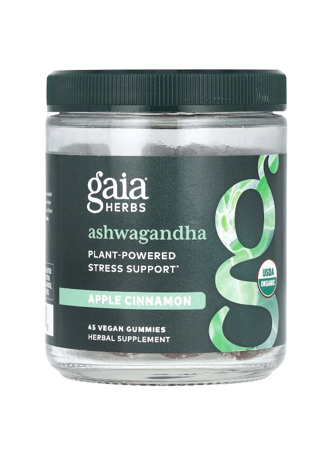 Gaia Herbs, Ashwagandha Gummies, Apple Cinnamon, 45 Vegan Gummies