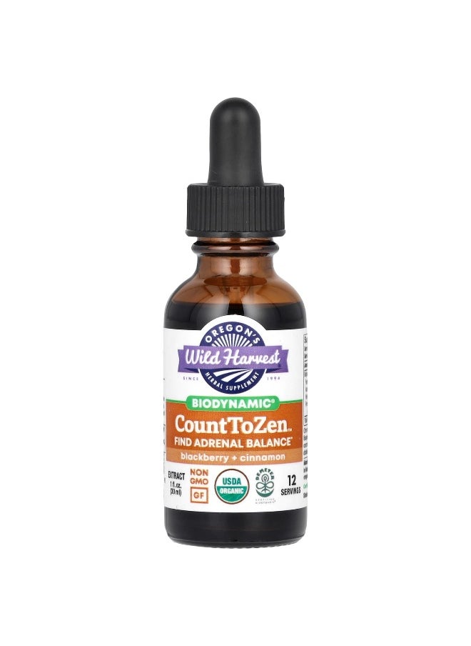 Oregon's Wild Harvest, Biodynamic, Count To Zen Extract, Blackberry + Cinnamon, 1 fl oz (30 ml)