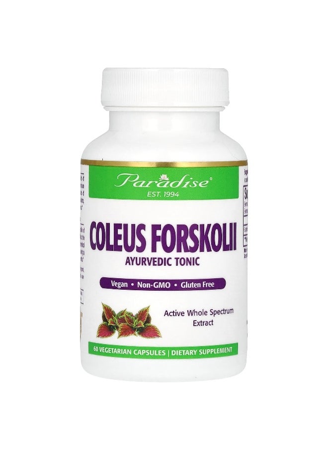 Paradise Herbs, Coleus Forskolii, 250 mg, 60 Vegetarian Capsules