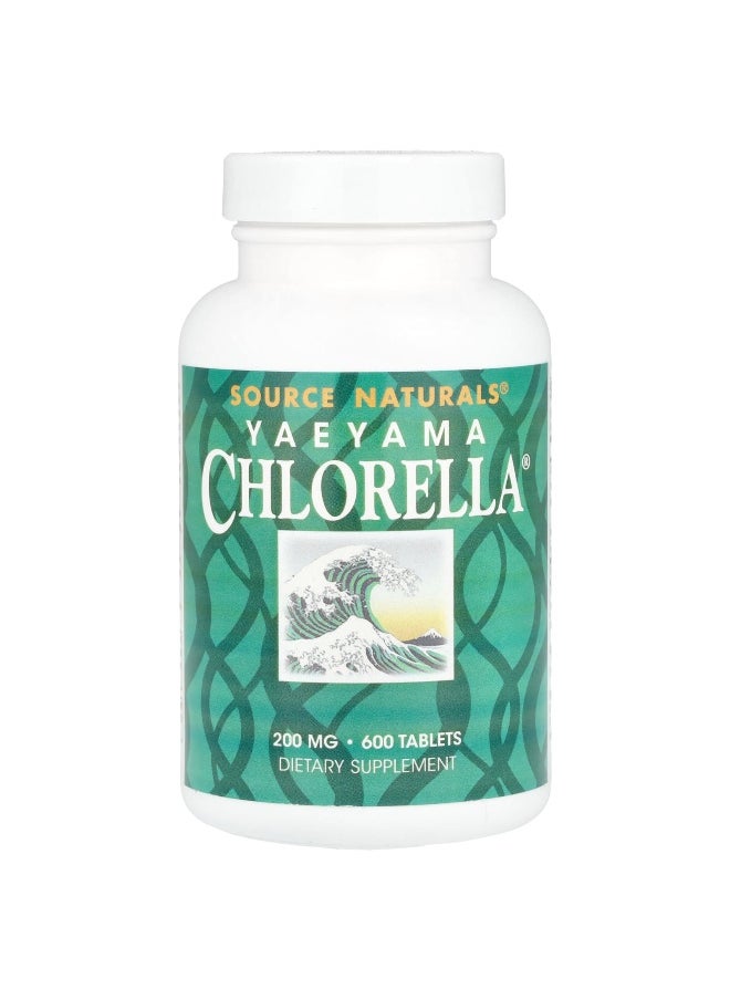 Source Naturals, Yaeyama Chlorella®, 200 mg, 600 Tablets, (20 mg per Tablet)