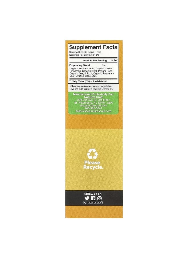 Nature's Craft, Turmeric Complex, Alcohol-Free, Naturally Sweet , 60 ml