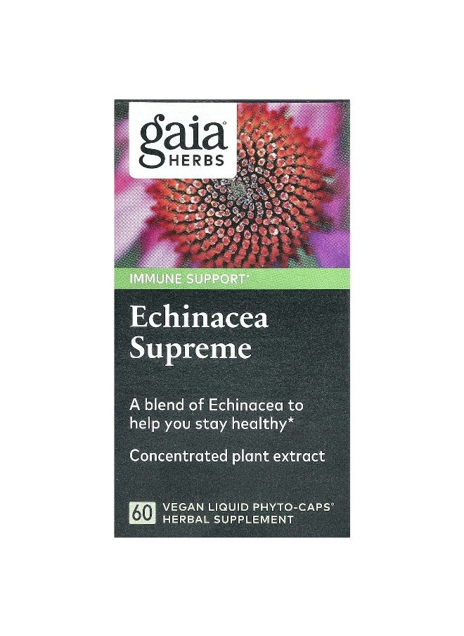 Gaia Herbs, Echinacea Supreme, 60 Vegan Liquid Phyto-Caps®
