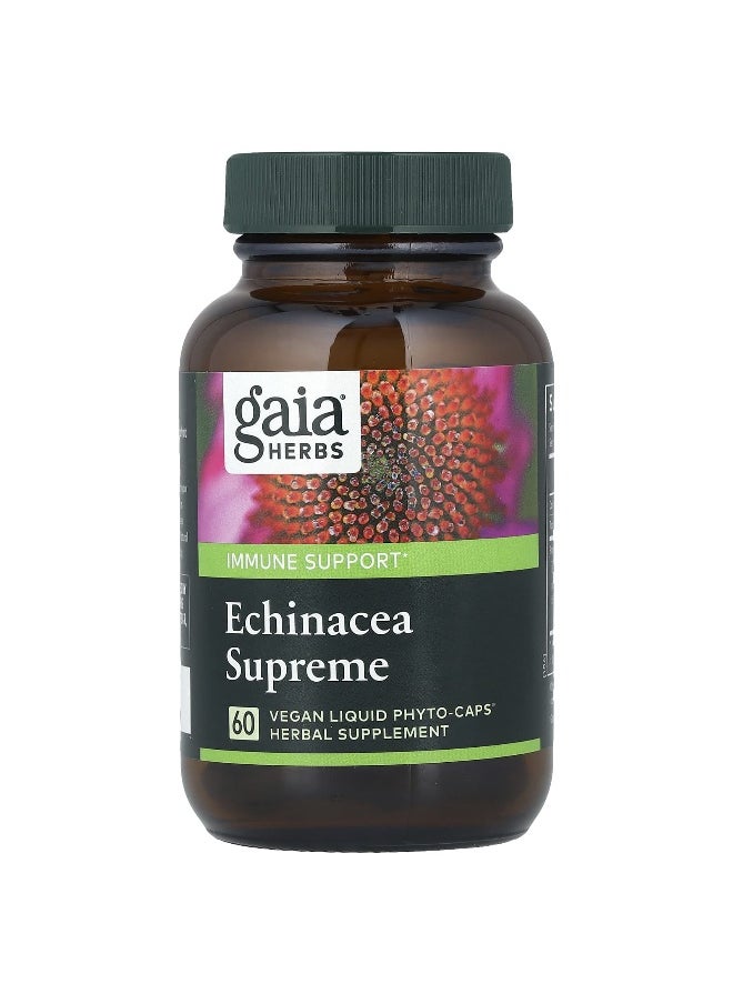 Gaia Herbs, Echinacea Supreme, 60 Vegan Liquid Phyto-Caps®