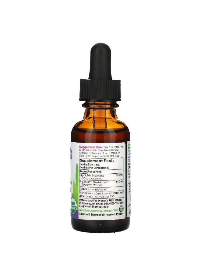Oregon's Wild Harvest, Organic Milk Thistle Dandelion Extract, 1 fl oz (30 ml)