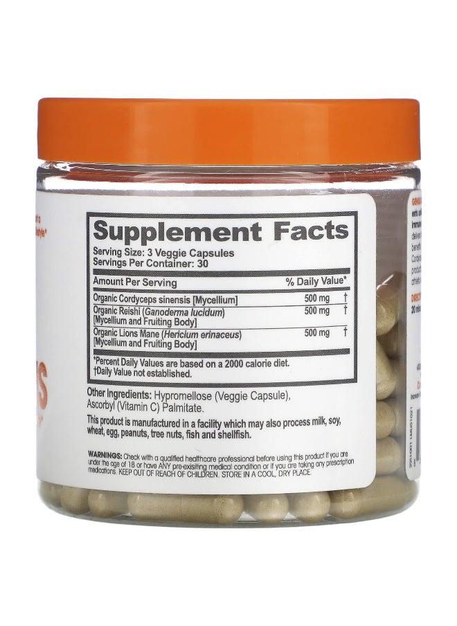 The Genius Brand, Genius Mushrooms, 90 Veggie Capsules