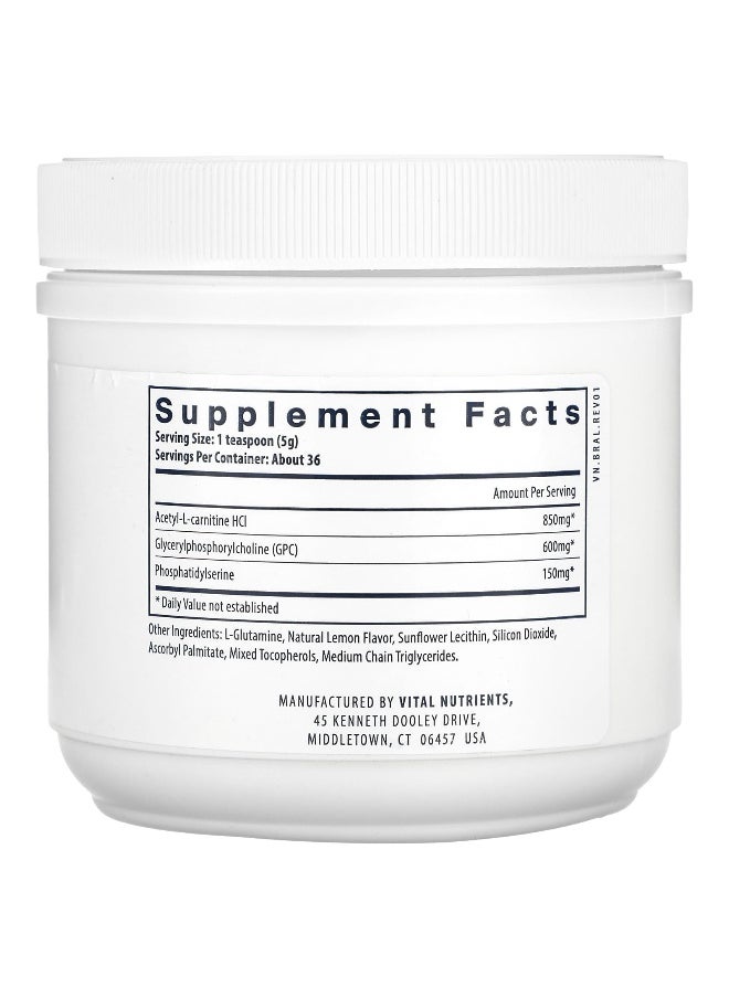 Vital Nutrients, Vital Brain Powder, Lemon, 6.3 oz (180 g)
