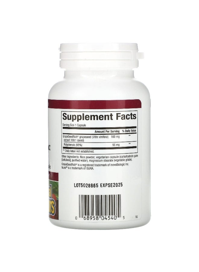 Natural Factors, GrapeSeedRich, Grape Seed Extract, 100 mg, 120 Vegetarian Capsules