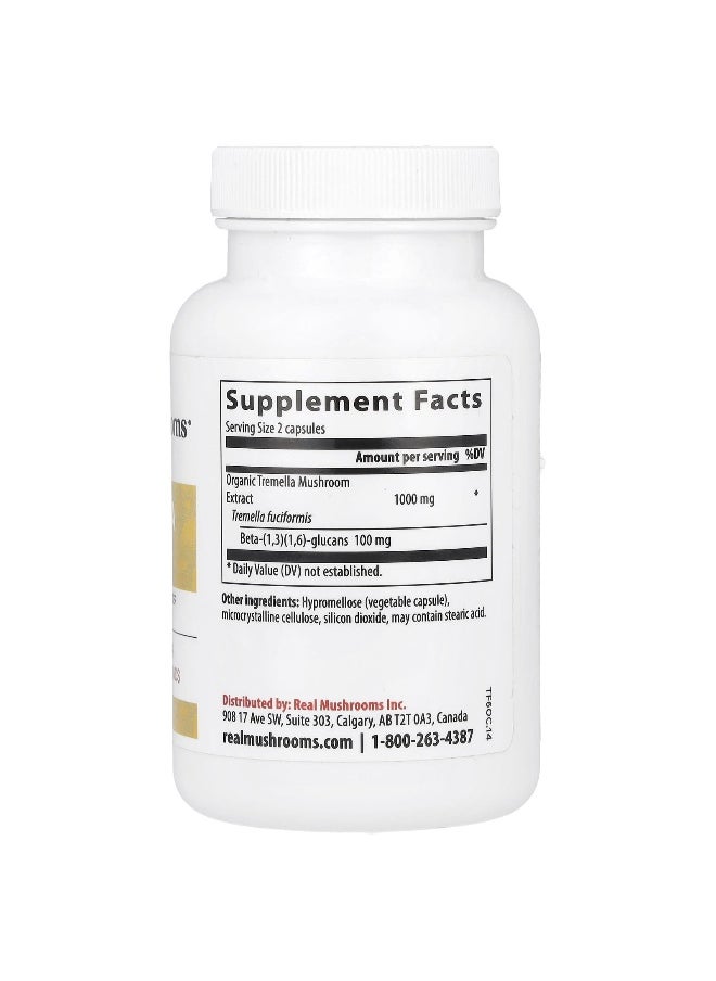 Real Mushrooms, Tremella, Mushroom Extract Powder, 120 Capsules