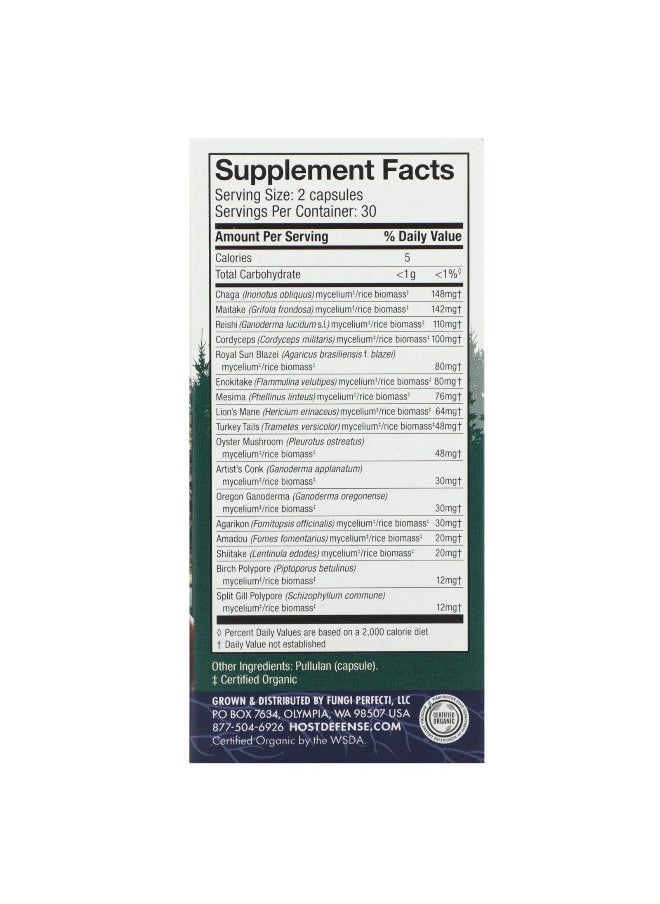 Host Defense, Mushrooms, MyCommunity, 60 Capsules