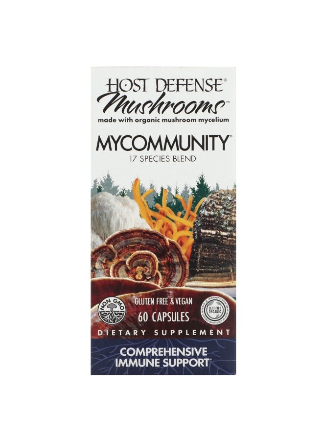 Host Defense, Mushrooms, MyCommunity, 60 Capsules