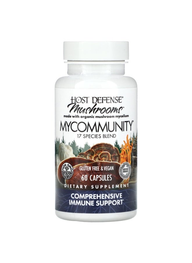 Host Defense, Mushrooms, MyCommunity, 60 Capsules