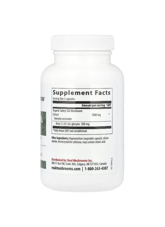 Real Mushrooms, Turkey Tail, Mushroom Extract Powder, 90 Capsules