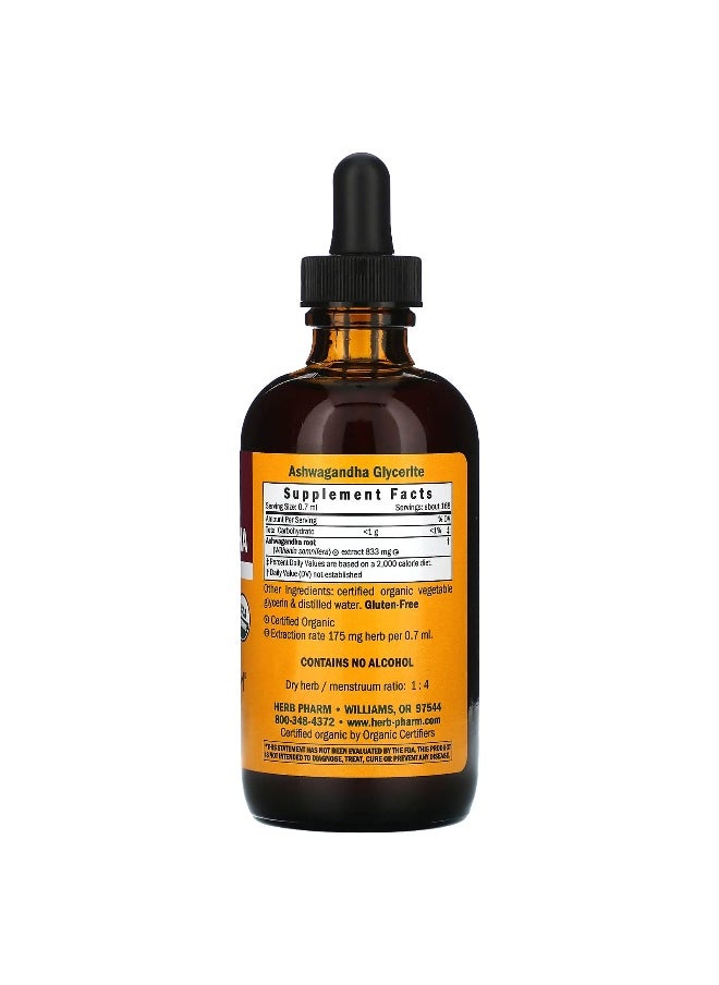 Herb Pharm, Ashwagandha, 833 mg, 4 fl oz (120 ml)