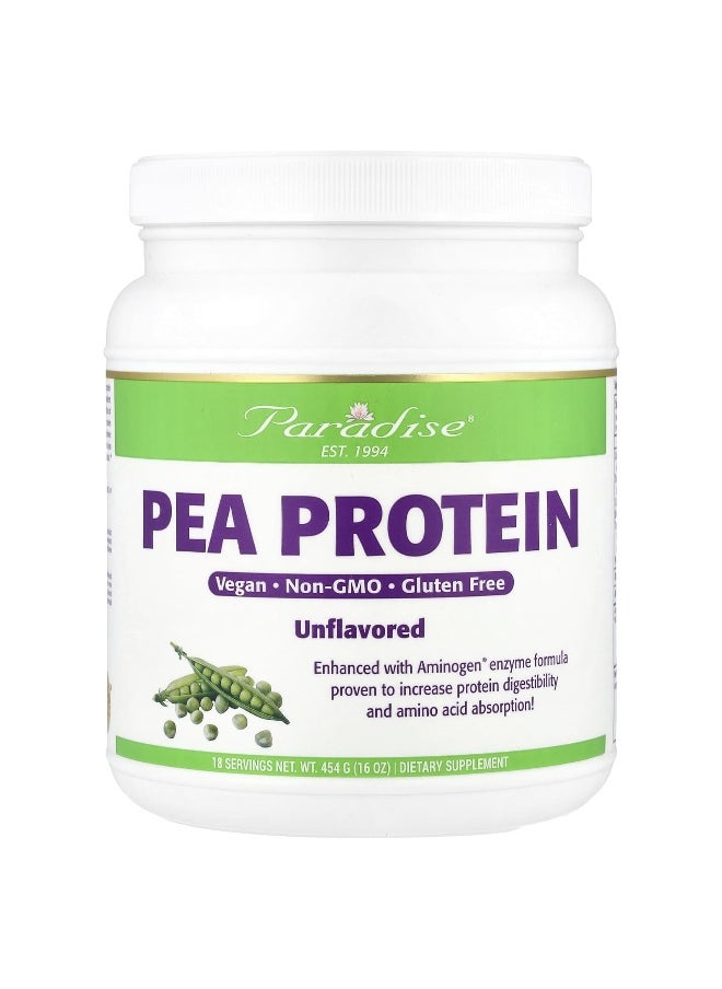 Paradise Herbs, Pea Protein, Unflavored, 16 oz (454 g)