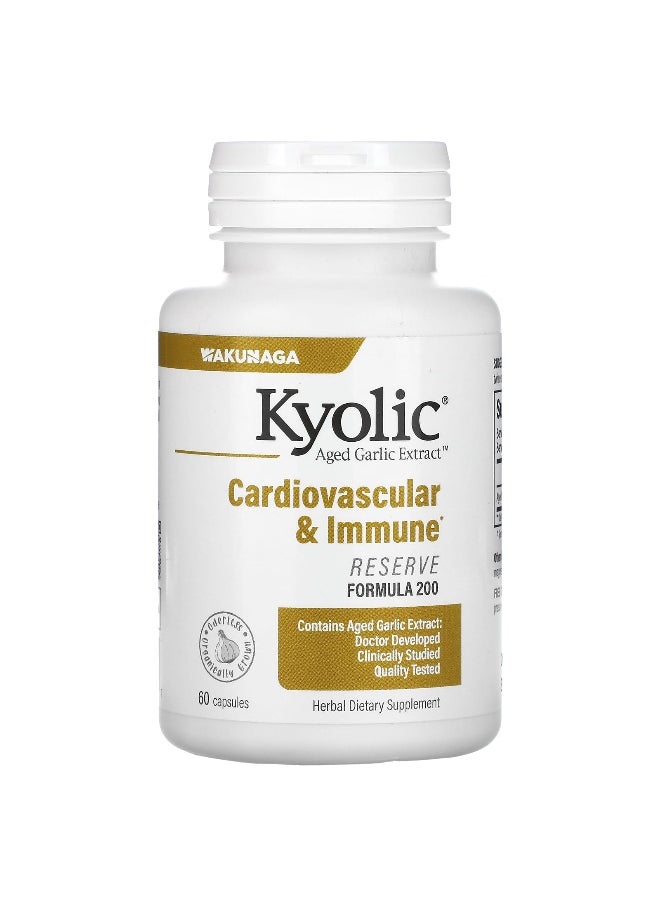 Kyolic, Aged Garlic Extract, Reserve, 1,200 mg, 60 Capsules (600 mg Per Capsule)