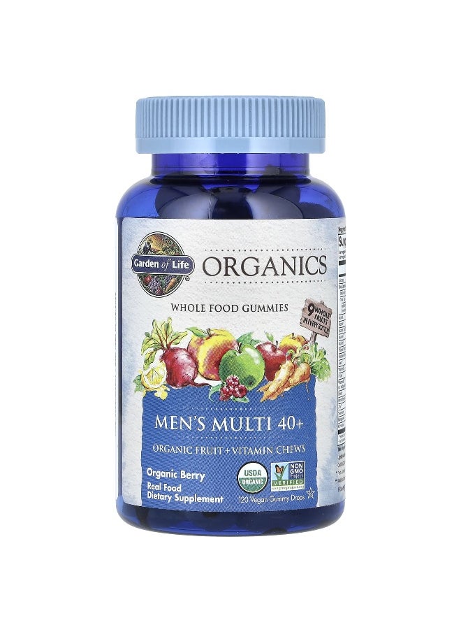 Garden of Life, Organics, Men's Multi 40+, Organic Berry, 120 Vegan Gummy Drops