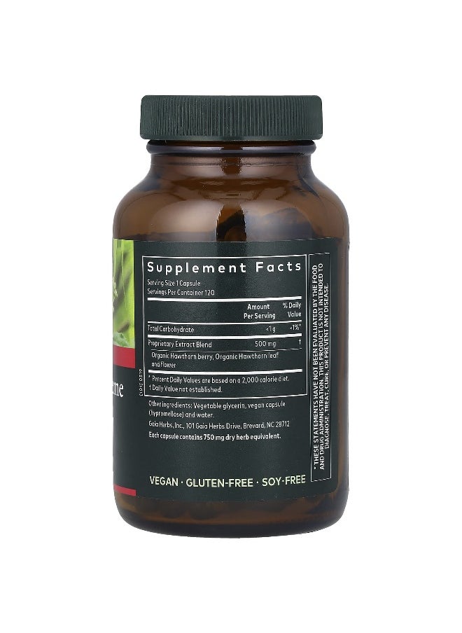 Gaia Herbs, Hawthorn Supreme, 500 mg, 120 Vegan Liquid Phyto-Caps