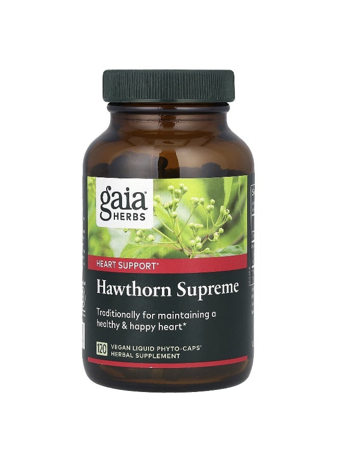 Gaia Herbs, Hawthorn Supreme, 500 mg, 120 Vegan Liquid Phyto-Caps