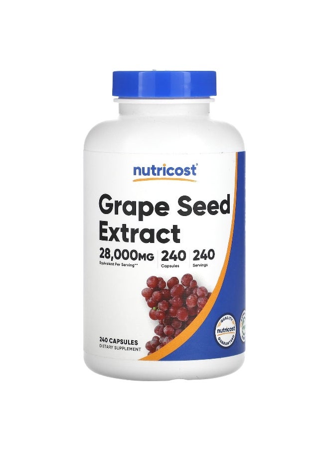 Nutricost, Grape Seed Extract, 28,000 mg , 240 Capsules