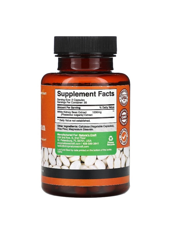 Nature's Craft, White Kidney Bean Extract, 1,200 mg, 60 Capsules (600 mg per Capsule)