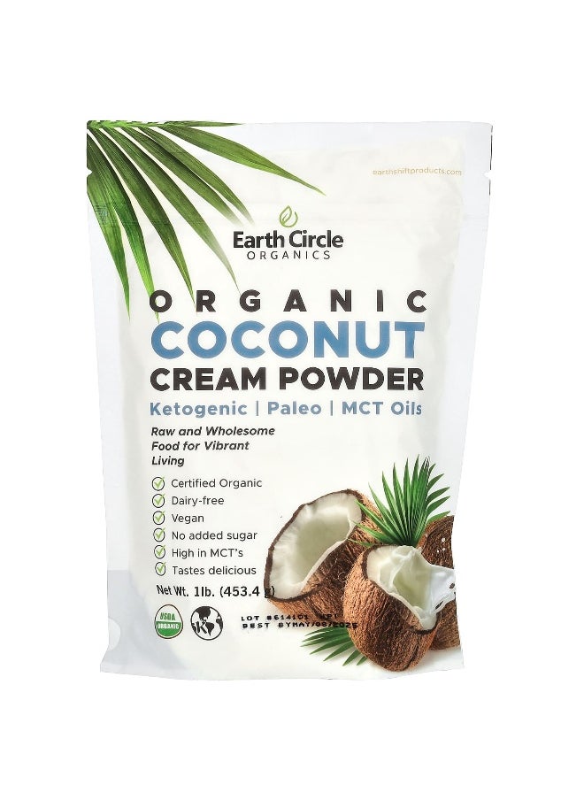 Earth Circle Organics, Organic Coconut Cream Powder, 1 lb (453.4 g)