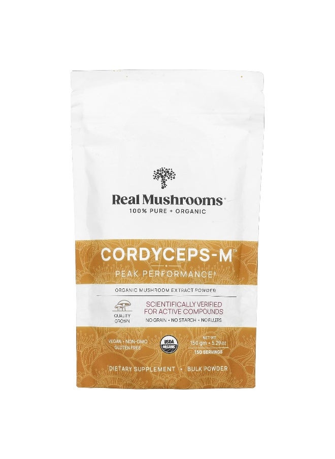 Real Mushrooms, Cordyceps-M, Organic Mushroom Extract Powder, 5.29 oz (150 g)