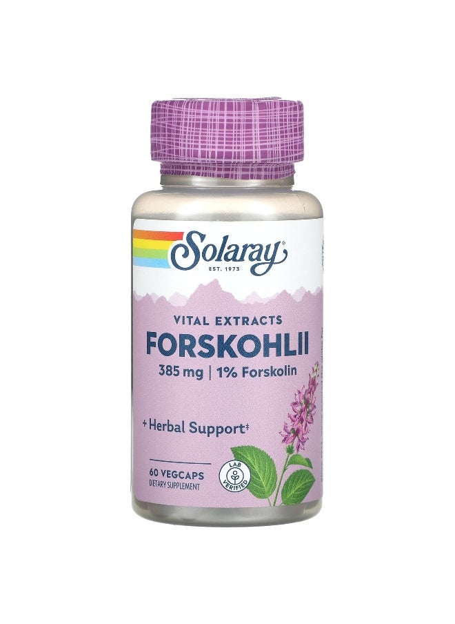 Solaray, Vital Extracts, Forskohlii, 385 mg, 60 VegCaps